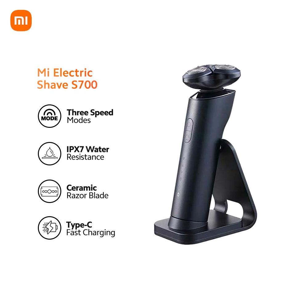 Xiaomi Mijia S700 Electric Shaver Rechargeable IPX7 Waterproof Ceramic ...