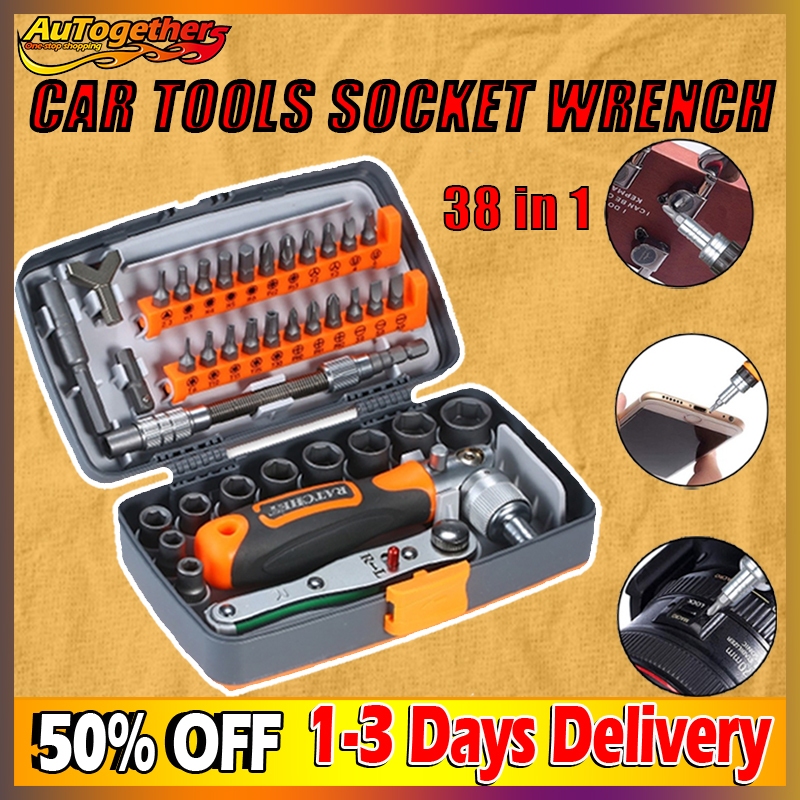 38-in-1 Magnetic Ratchet Screwdriver Set hardware Precision ...