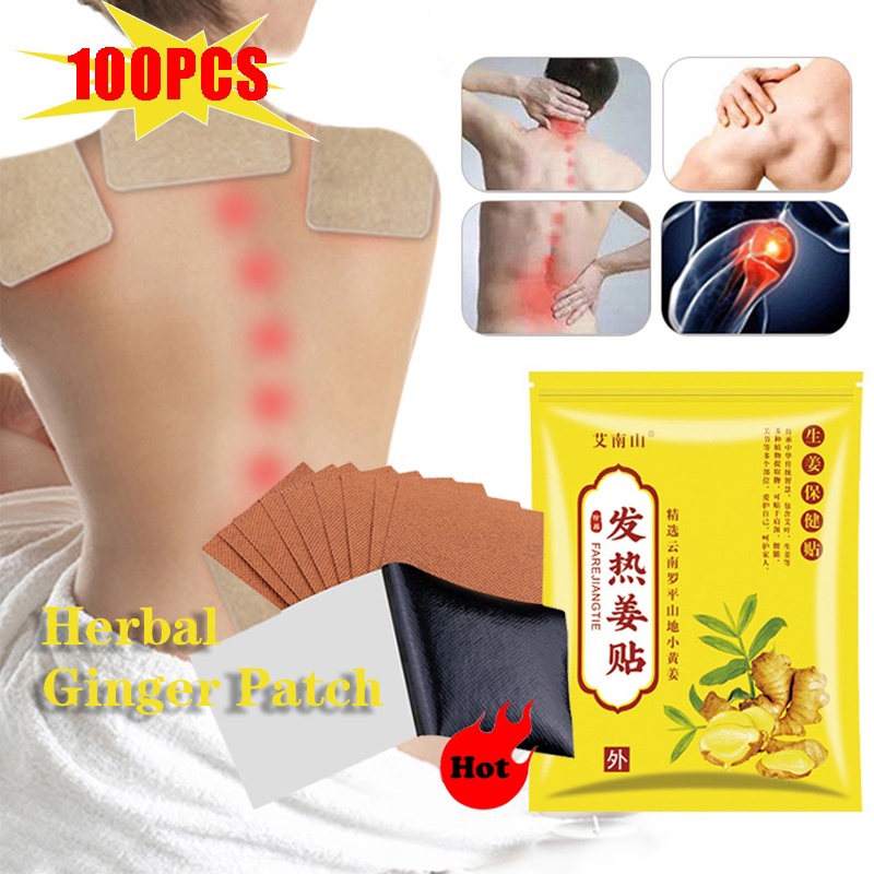 tally# 100Pcs Herbal Ginger Patch Promote Blood Circulation and Knee ...