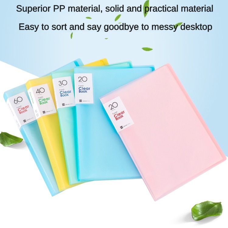 A3 Clear Book transparent folder paper storage Clear Book Multi-layer ...