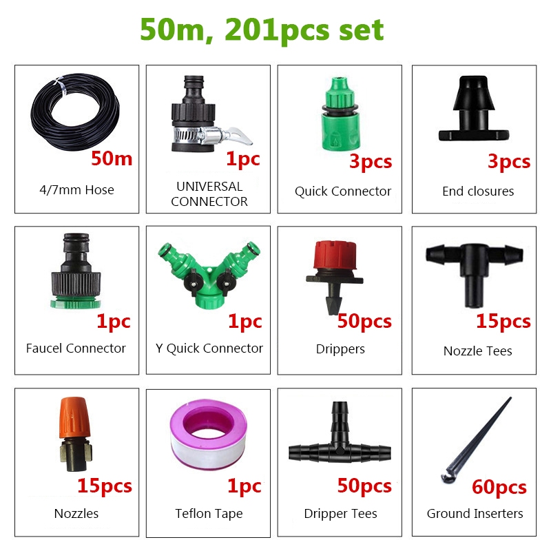 Garden Mini Drip Irrigation Kit DIY Micro Drip Irrigation System Auto ...