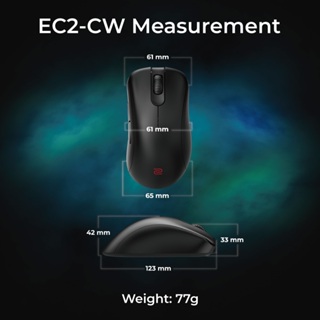 BenQ ZOWIE EC2-CW Esports 3370 Sensor Ergonomic 24-step scroll wheel ...