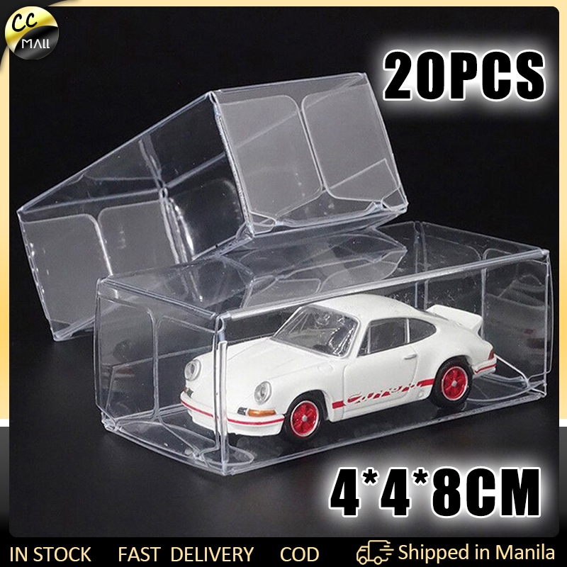 20pcs PVC Clear Display Boxes Toy Car Model Dust Proof Storage Box