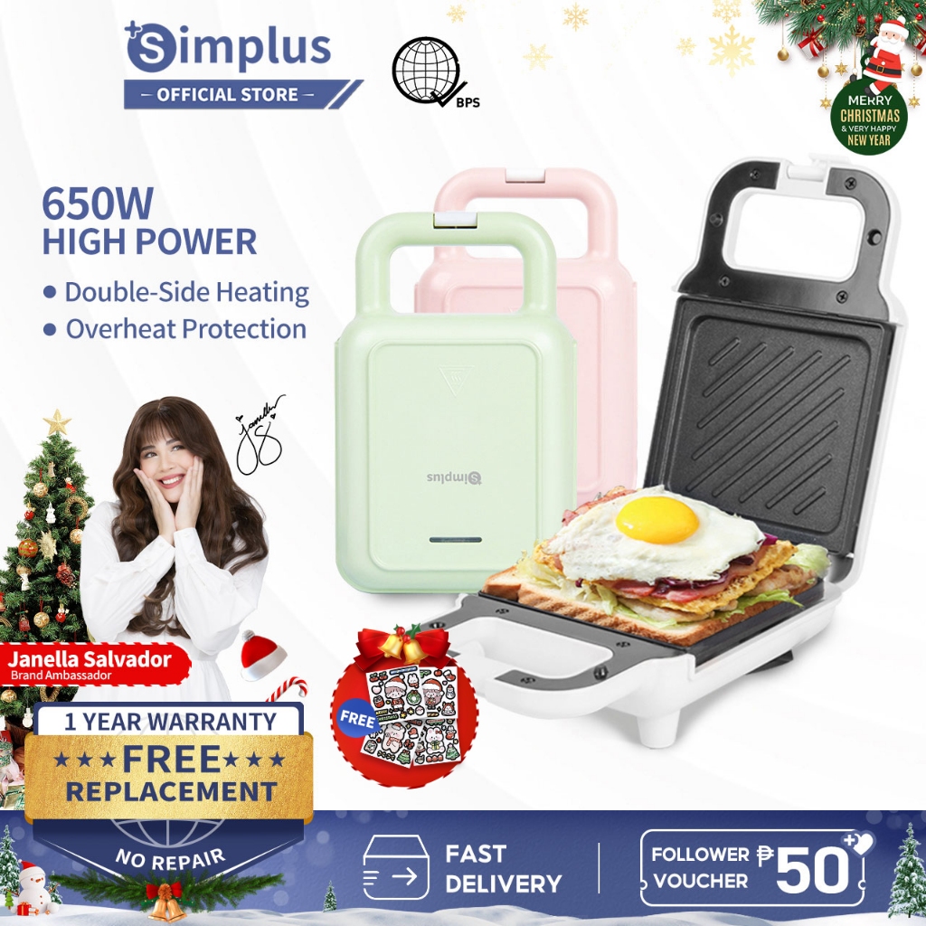Simplus 750W Automatic Toaster 2-Slice Breakfast Sandwich Bread