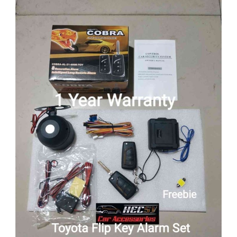 Toyota Vios Altis Innova Hiace Yaris Alarm Flip Key KeyLess Avanza