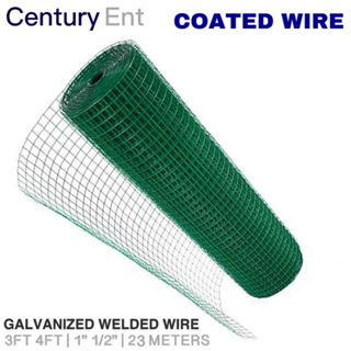 Fencer Wire 2 ft. x 25 ft. and 3/4 in. Dia Mesh Green Diamond Plastic Poultry Netting