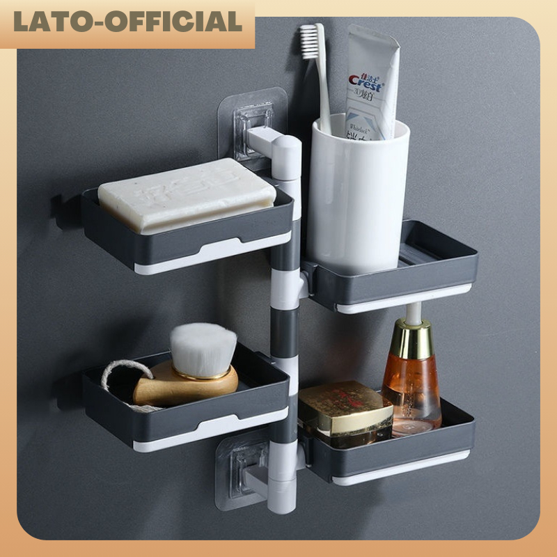 Soap Holder 2/3/4Layer Wall Mounted DrillingFree Soap Organizer Soap