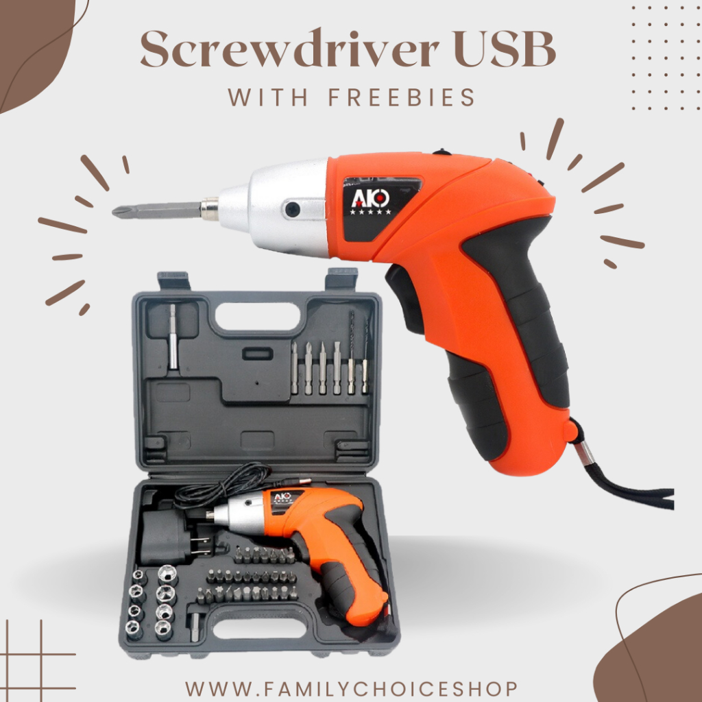Screwdriver USB Rechargeable Electric Screwdriver 45Pcs Bits Drill