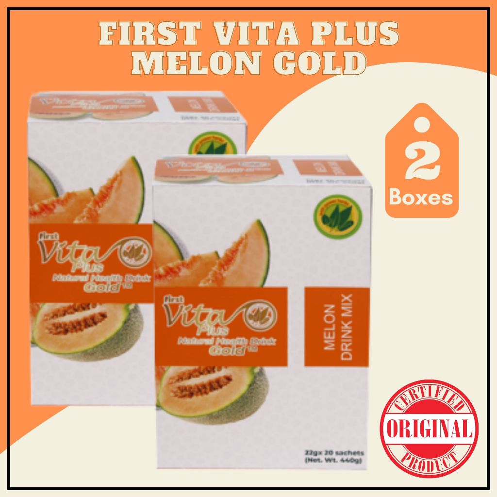 Original First Vita Plus Melon Gold Drink Mix (Twin Pack) Shopee