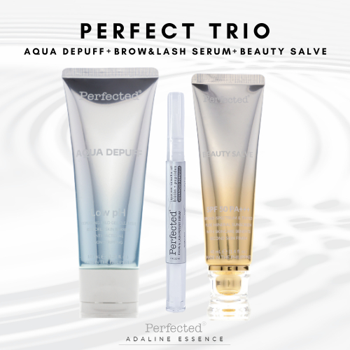 Perfected Power Trio (Aqua Depuff + Brow and Lash Serum + Beauty Salve ...
