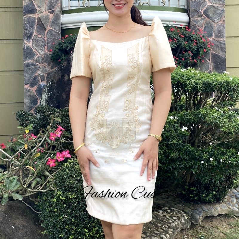 Mariel Midi Filipiniana Dress | Shopee Philippines