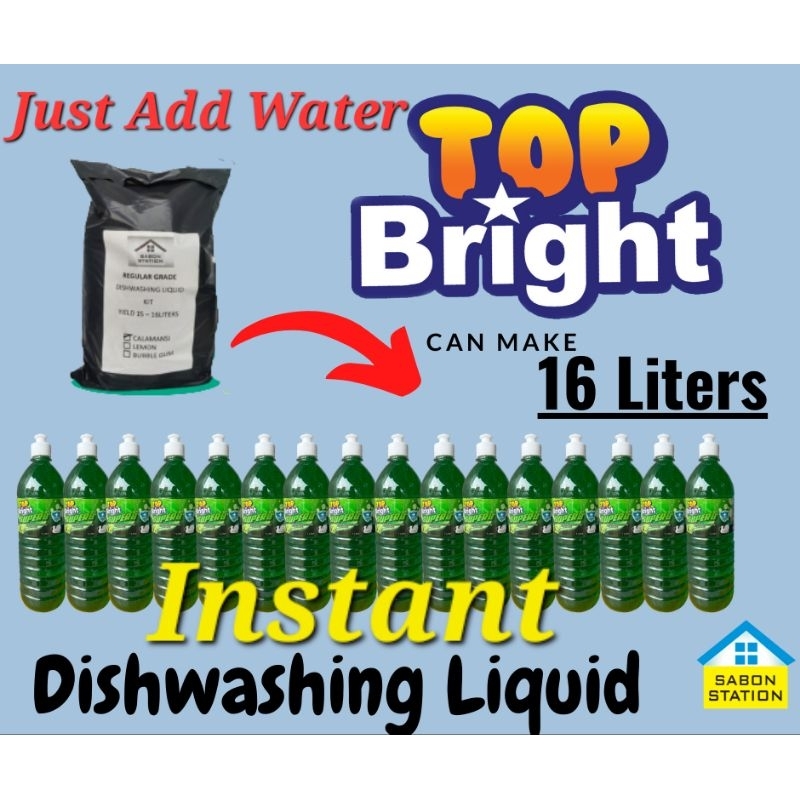 TOP BRIGHT Dishwashing Liquid KIT NEW EASY STEP D.I.Y Shopee Philippines