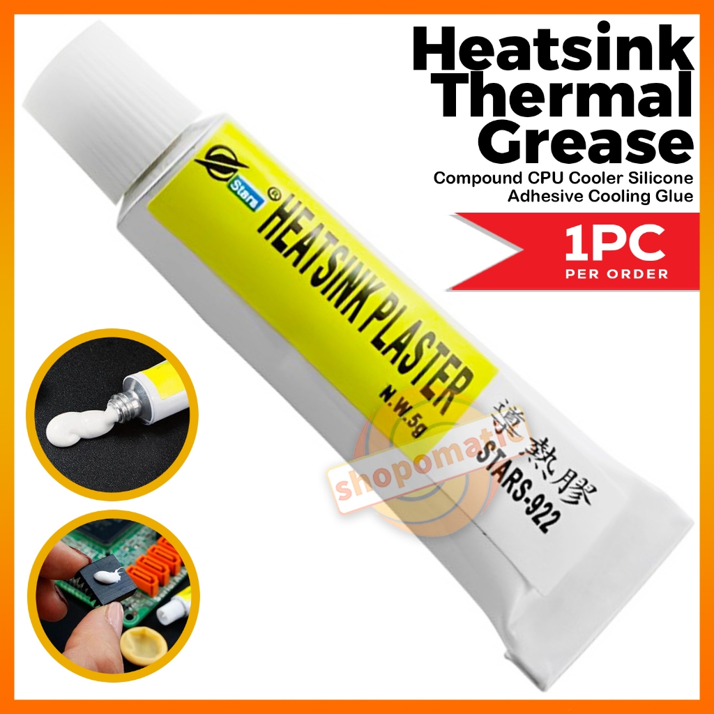 🟧Heatsink Thermal Grease Paste Compound CPU Cooler Silicone Adhesive ...