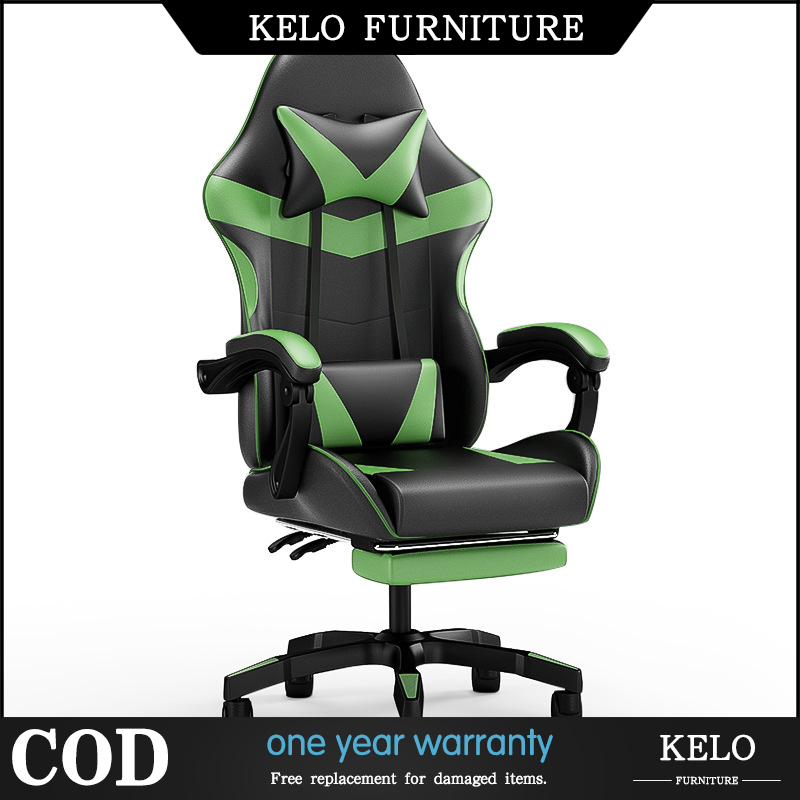 Gaming Chair With 360 Rotation And Adjustable Height With Foot Rest Ergonomic Office Chair Shopee Philippines
