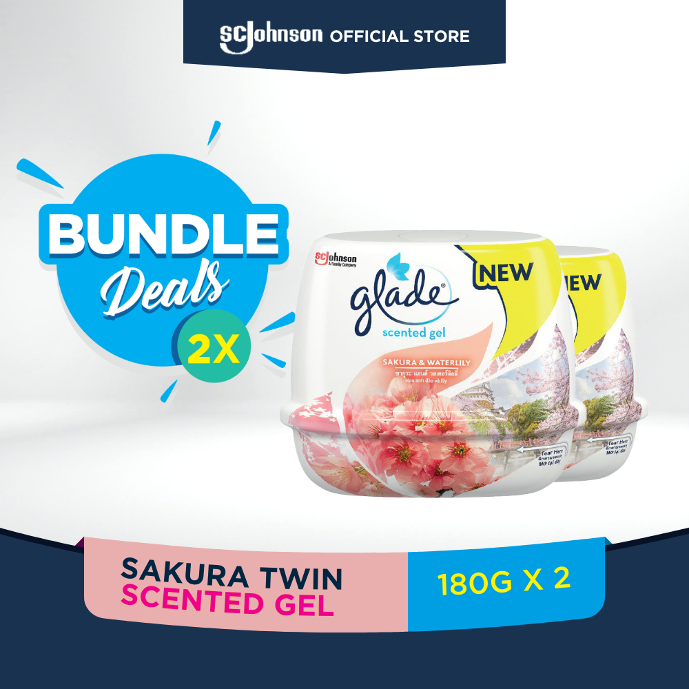 Glade Scented Gel Sakura & Waterlily Twin (180g x 2) Shopee Philippines