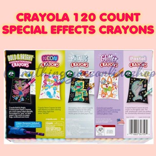 Crayola Crayons In Specialty Colors (120ct) Pastel, Glitter, Metallic ...