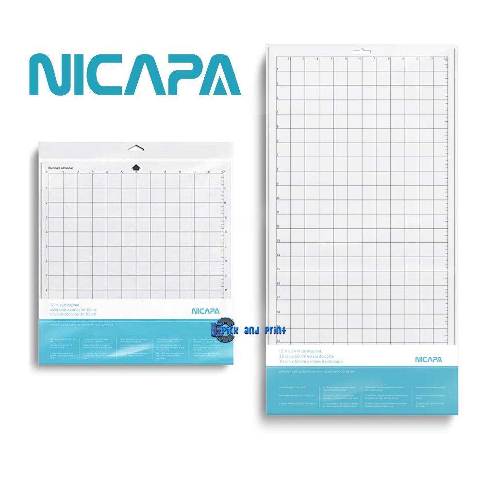 Nicapa StandardGrip Cutting Mat For Silhouette Cameo 3/2/1 ( 12x24 Inch,3 Mats) Standard Adhesive Sticky Quilting Cricket Cut Mats Replacement Accessories For Silhouette Cameo