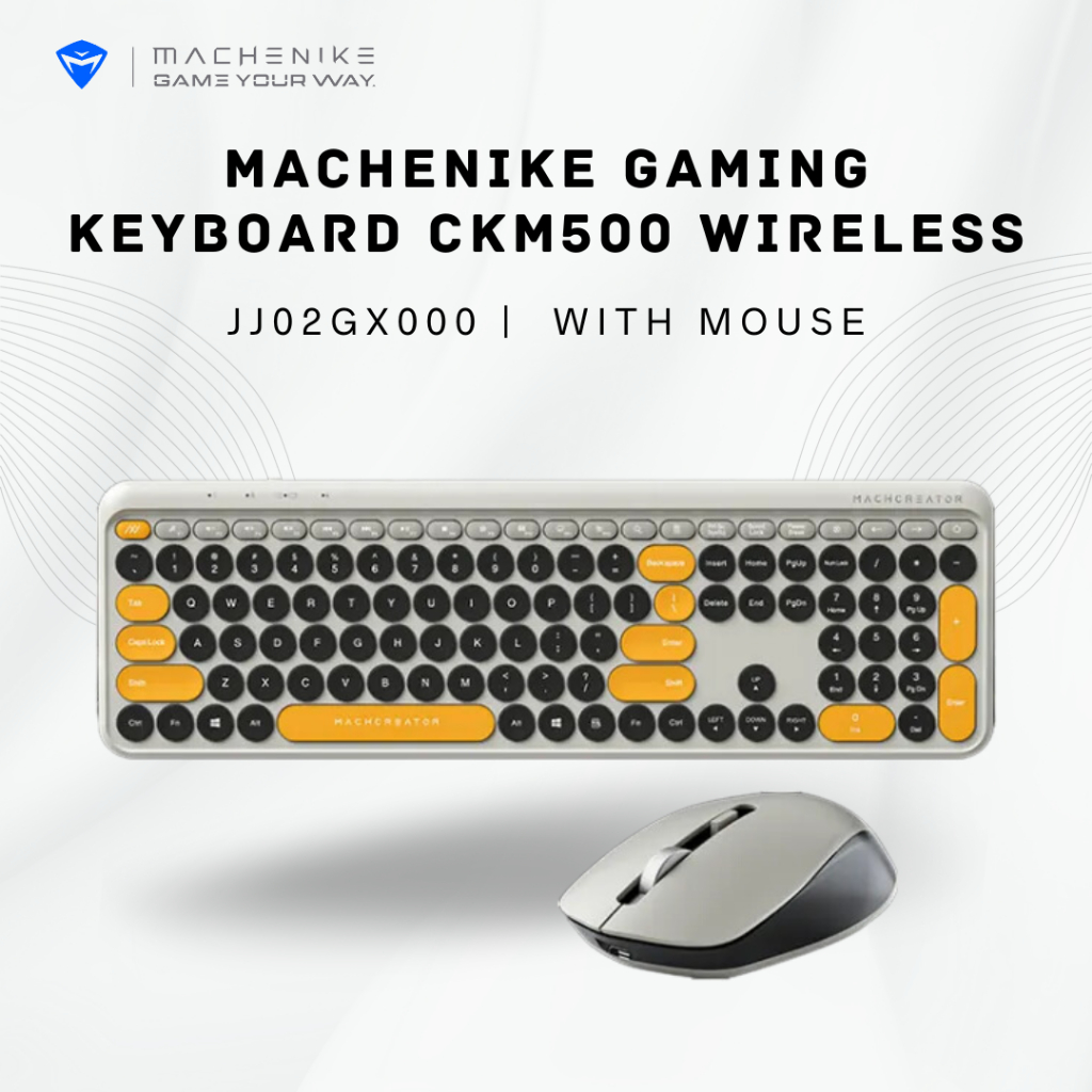 MACHENIKE KEYBOARD CKM500 WITH MOUSE | WIRELESS | GREY | Shopee Philippines