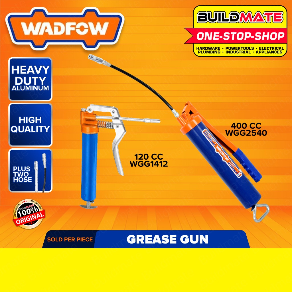 BUILDMATE Wadfow Grease Gun Pump 120CC / 400CC Automotive Manual Tube ...