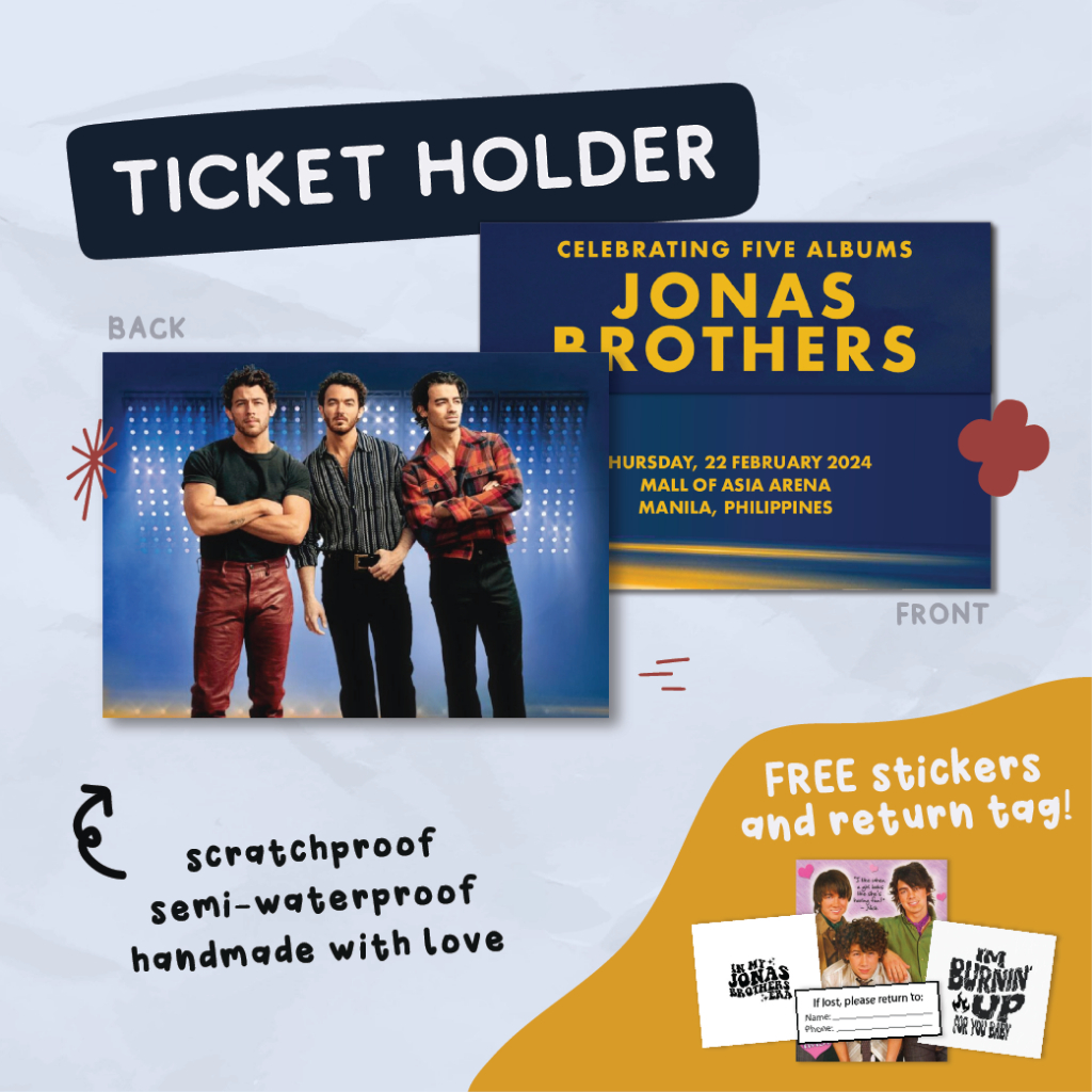 SCRATCHPROOF Jonas Brothers Live in Manila 2024 Ticket Holder Shopee Philippines