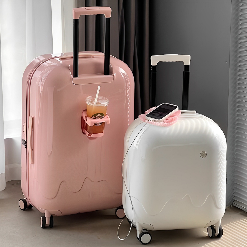 YMXluggage maleta 20/24 inches with USB Charging carry on luggage with