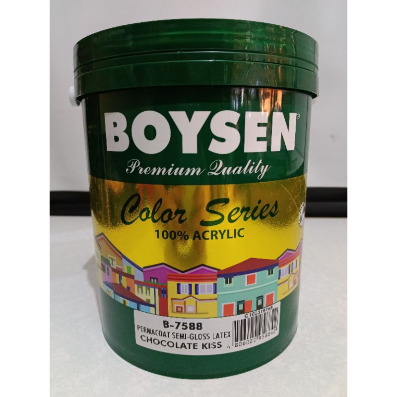BOYSEN Paint B7588 Permacoat SemiGloss Latex CHOCOLATE KISS (4L) (1L) Shopee Philippines