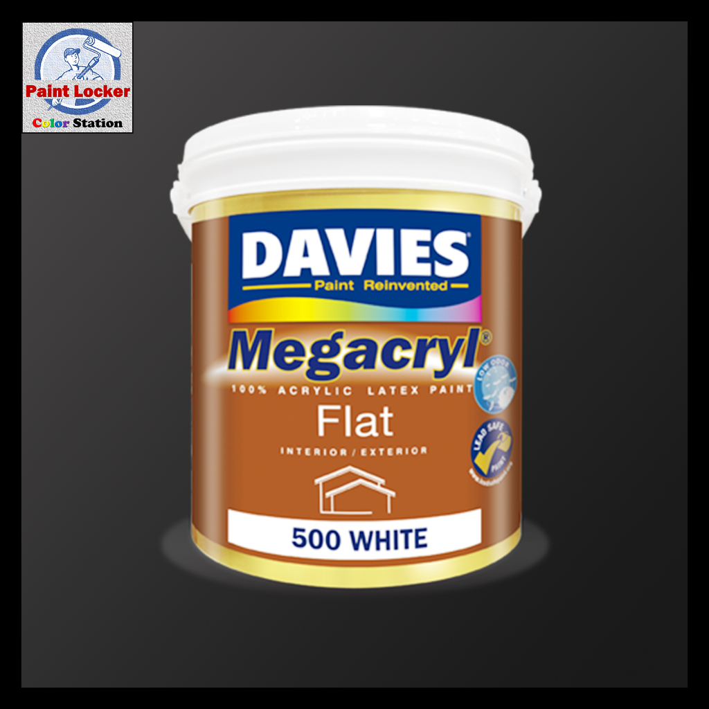 Davies Megacryl Flat Latex White (Self-Priming) - 16 Liters | Shopee ...