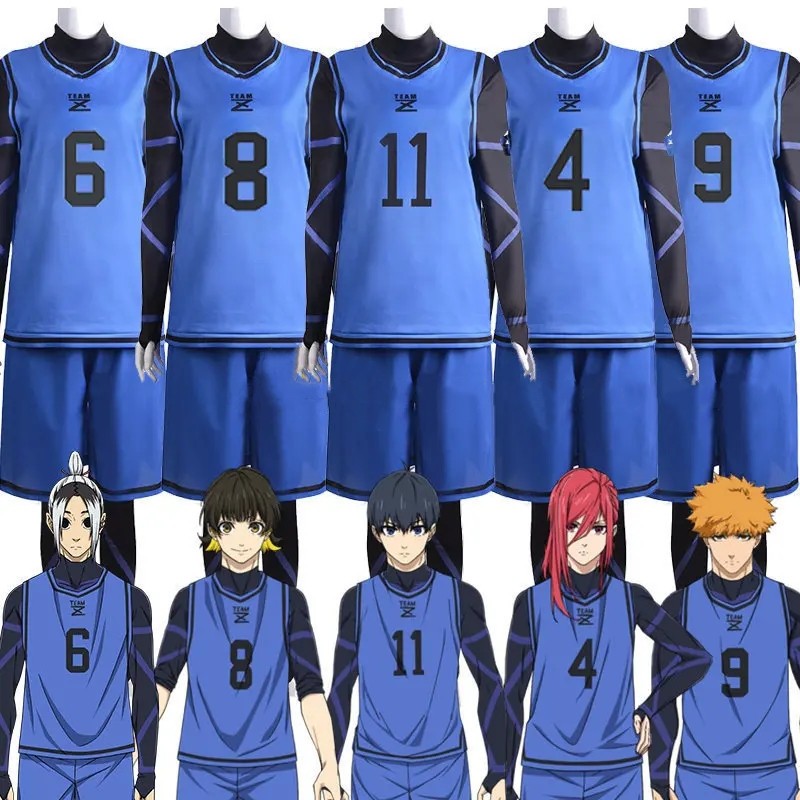 Blue Lock Isagi Yoichi Cosplay Costume Chigiri Hyoma Jersey Onesie Suit ...