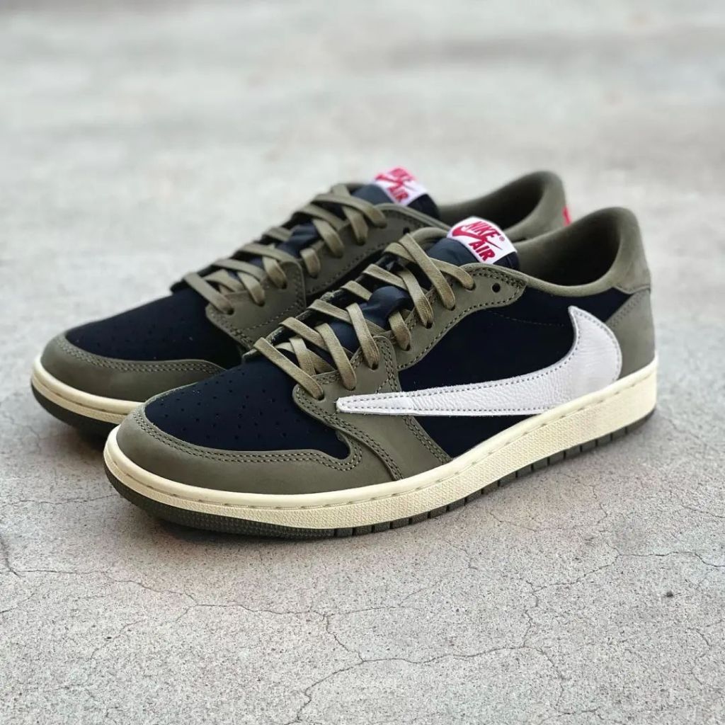 UA Shoes Casual Shoes Travis Scott X Air Jordan 1 Low Black Olive