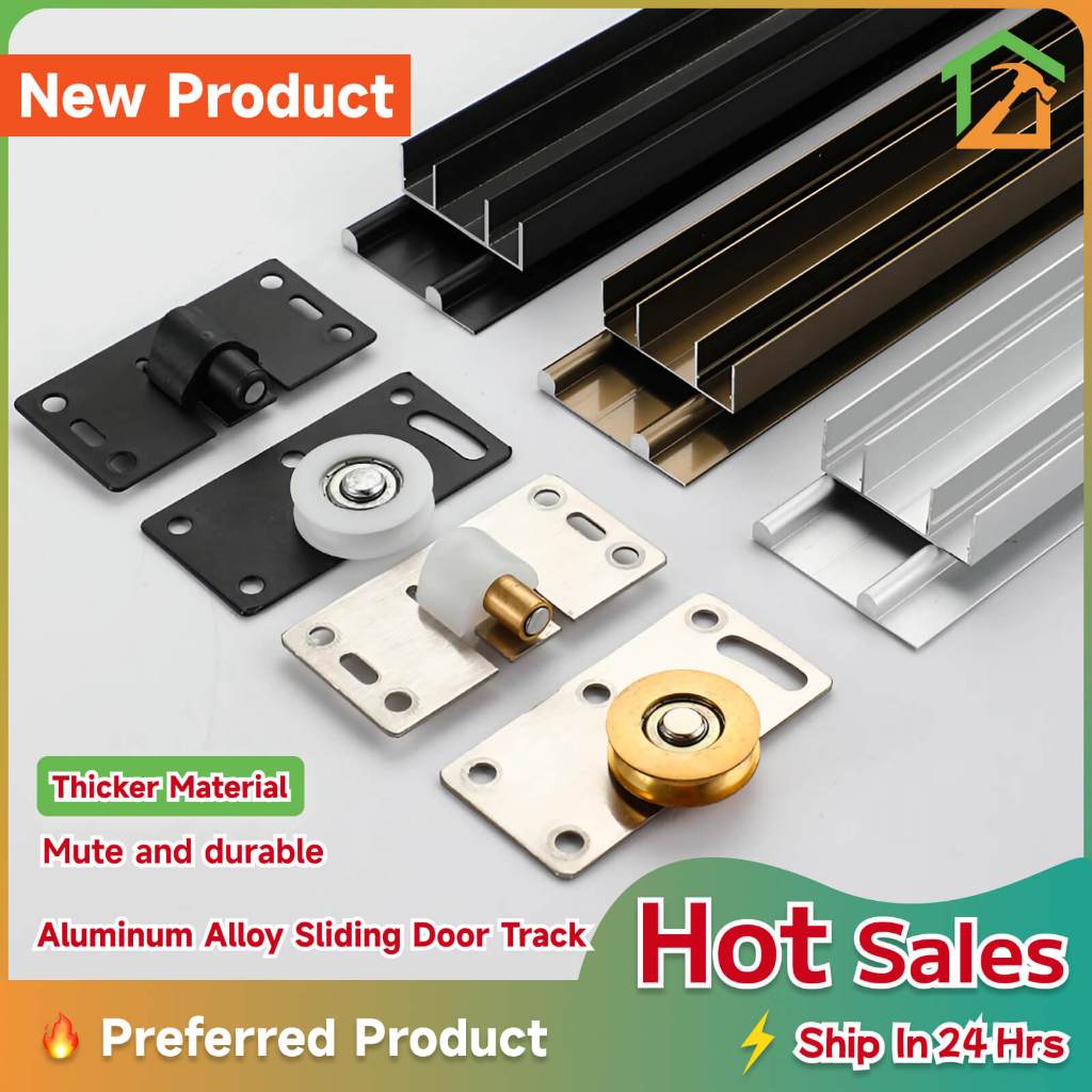 Sliding Door Roller Set A Pair Pulley Caster And 1 Meter Wardrobe