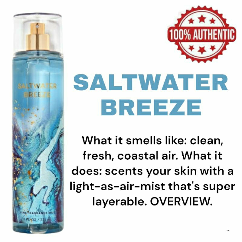 SALTWATER BREEZE 35ml Fine Fragrance Mist AUTHENTIC. | Shopee Philippines