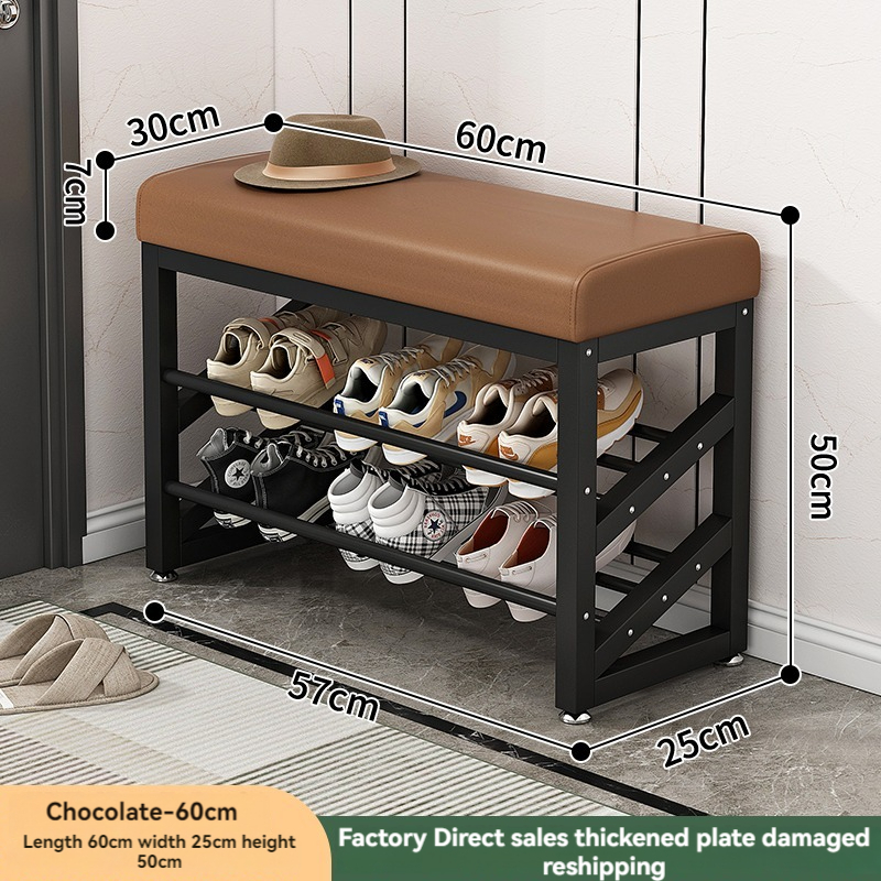 Shoe Changing Stool Metal Shoe Storage Shoe Rack With Soft Cushion Shoe ...