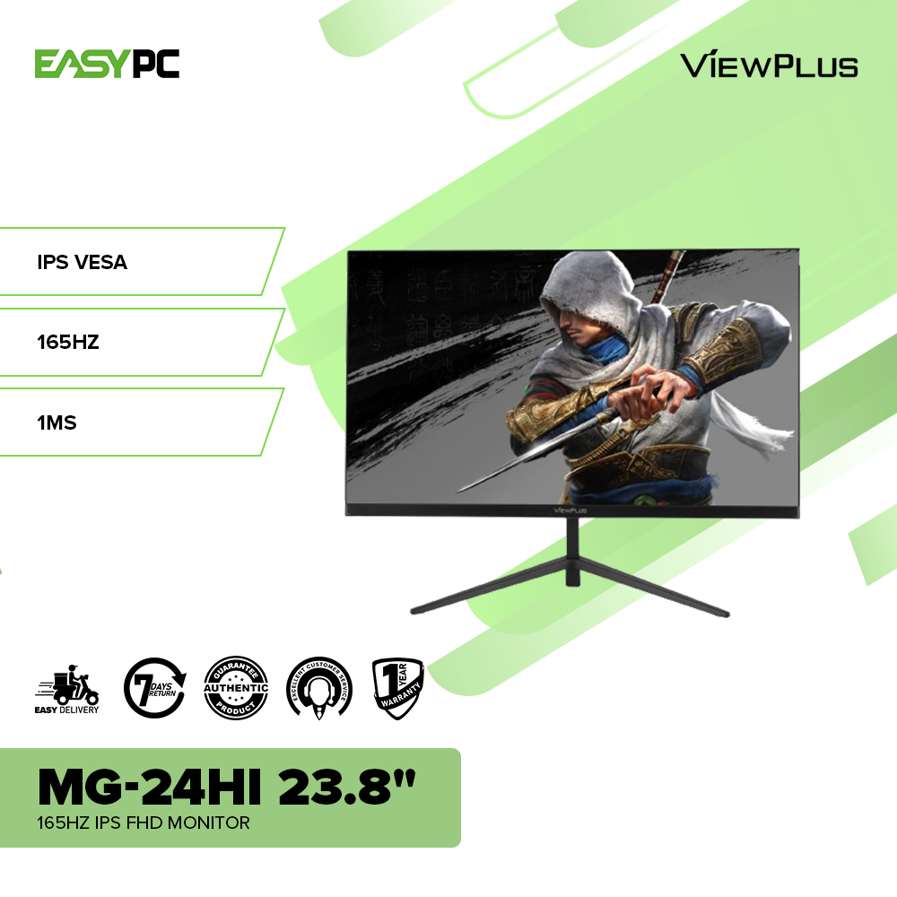 EasyPC| ViewPlus MG-24HI 24 Inch Gaming Monitor 165HZ| IPS FHD| Black ...