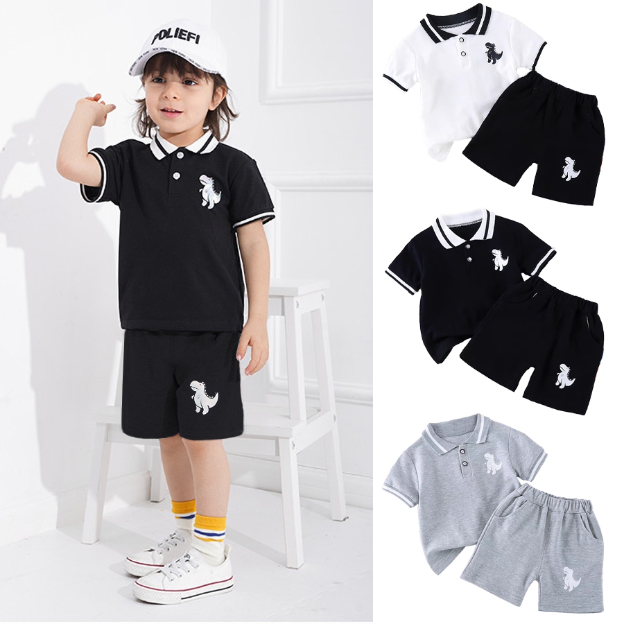 Boys Polo Shirt Suits Baby Terno Outfit Clothes Child Shirt Shorts Summer Sets for Kids Shopee Philippines