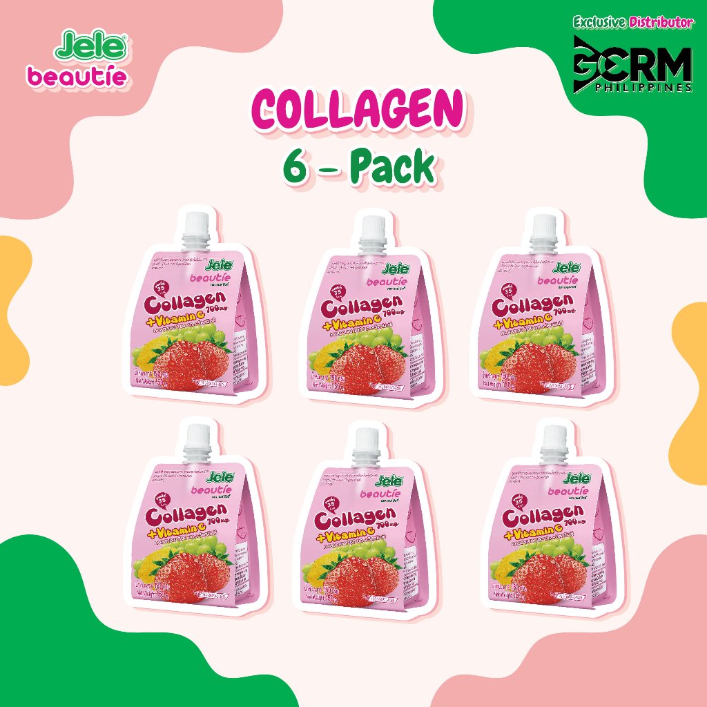 Jele Beautie Collagen + Vitamin C 700mg Bundle (Strawberry) Shopee