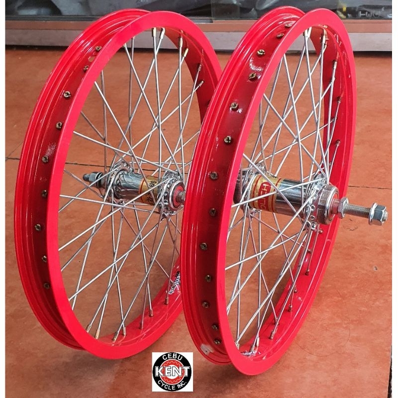 Kent Bmx 16 20 Wheelset Front Rear wheel set Rim w Steel sealed Bearing Hub Shopee Philippines