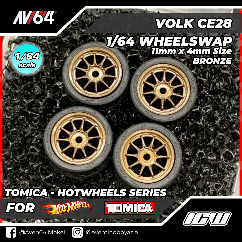 Cerchi Hot Wheels Real Riders 1/64 CE28 10 Raggi 10mm - Colore Rosa Personalizzato