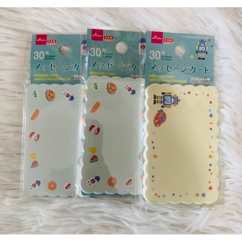 Japan Daiso Message Card 30sheetsfrom Japan Shopee Philippines