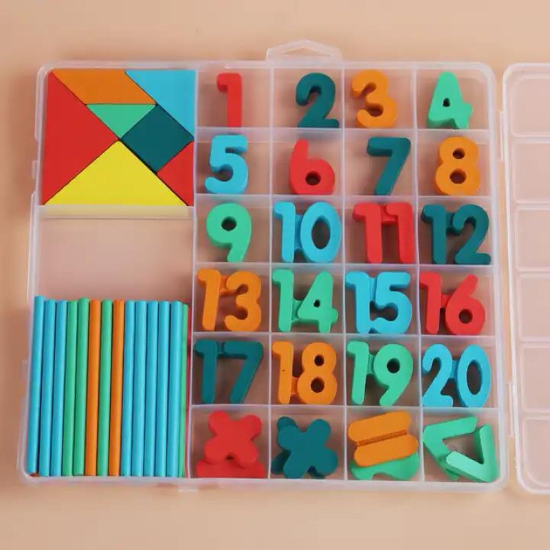 educratePH Math Manipulative Counting Sticks, Tangram and Wooden Number ...
