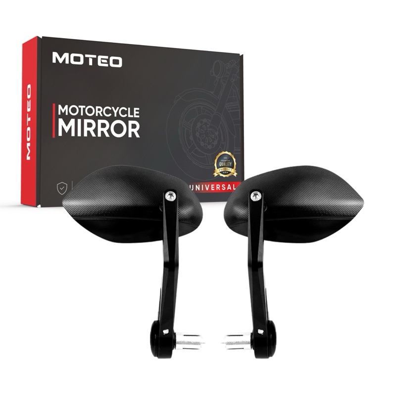 MOTEO Leaf Type Motorcycle Handle Bar End Side Mirror Universal ...
