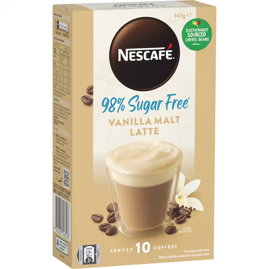 Nescafe 98% Sugar Free Coffee Mix Vanilla Malt Latte | Shopee Philippines