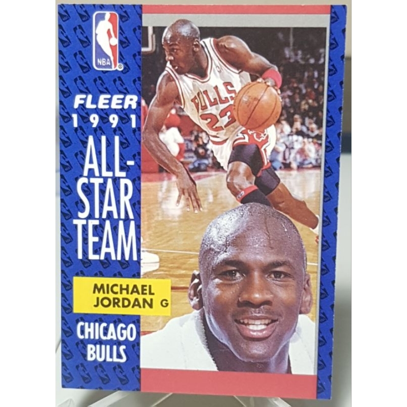 1991 Fleer All-star Team Michael Jordan Nba Card 