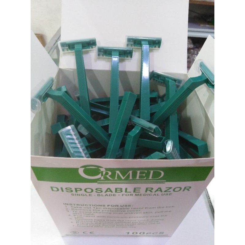 Disposable Razor (Single blade) 1box 100pcs | Shopee Philippines