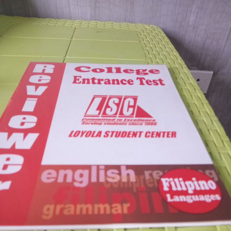 College Entrance Test Reviewer (Filipino) by Loyola Student Center ...
