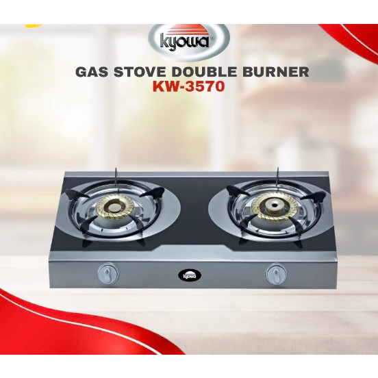 Kyowa Gas Stove Double Burner with Cast Iron Burners (KW3570