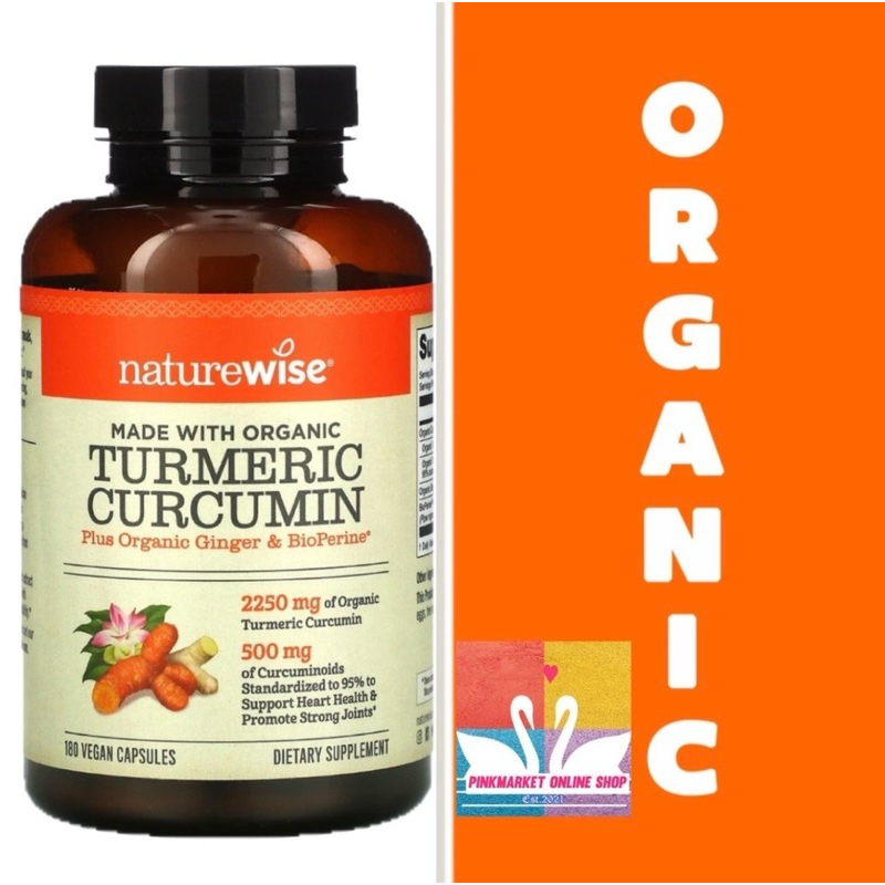 NatureWise, Turmeric Curcumin plus Bioperine & Ginger 2250mg, Organic