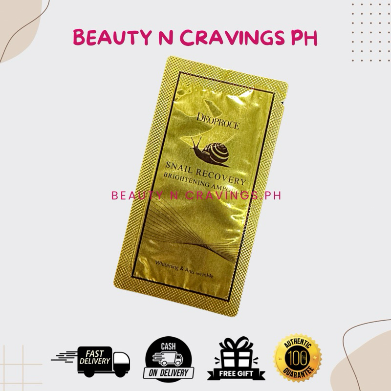 Deproce Snail Recovery Brightening Ampoule Sachet | Shopee Philippines