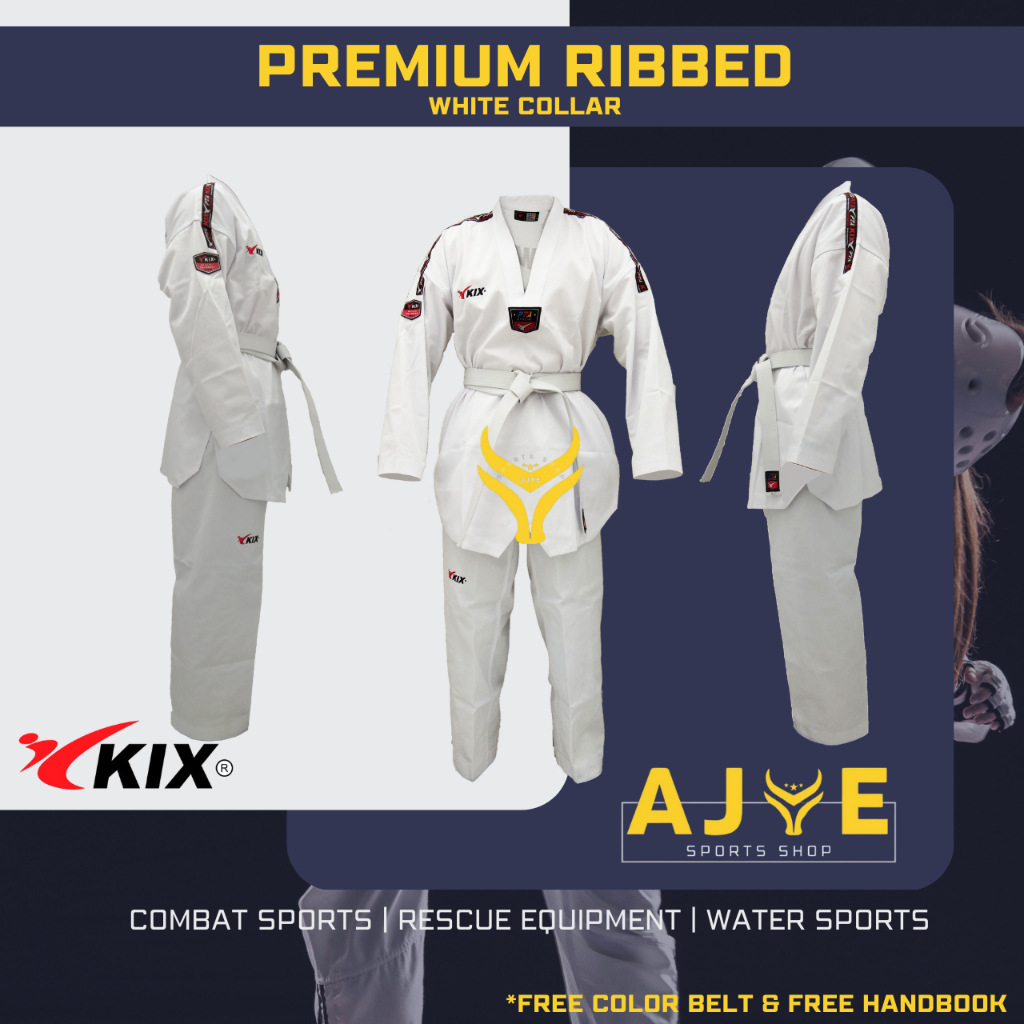 KIX TAEKWONDO PREMIUM RIBBED UNIFORM w/ Free color belt Shopee Philippines