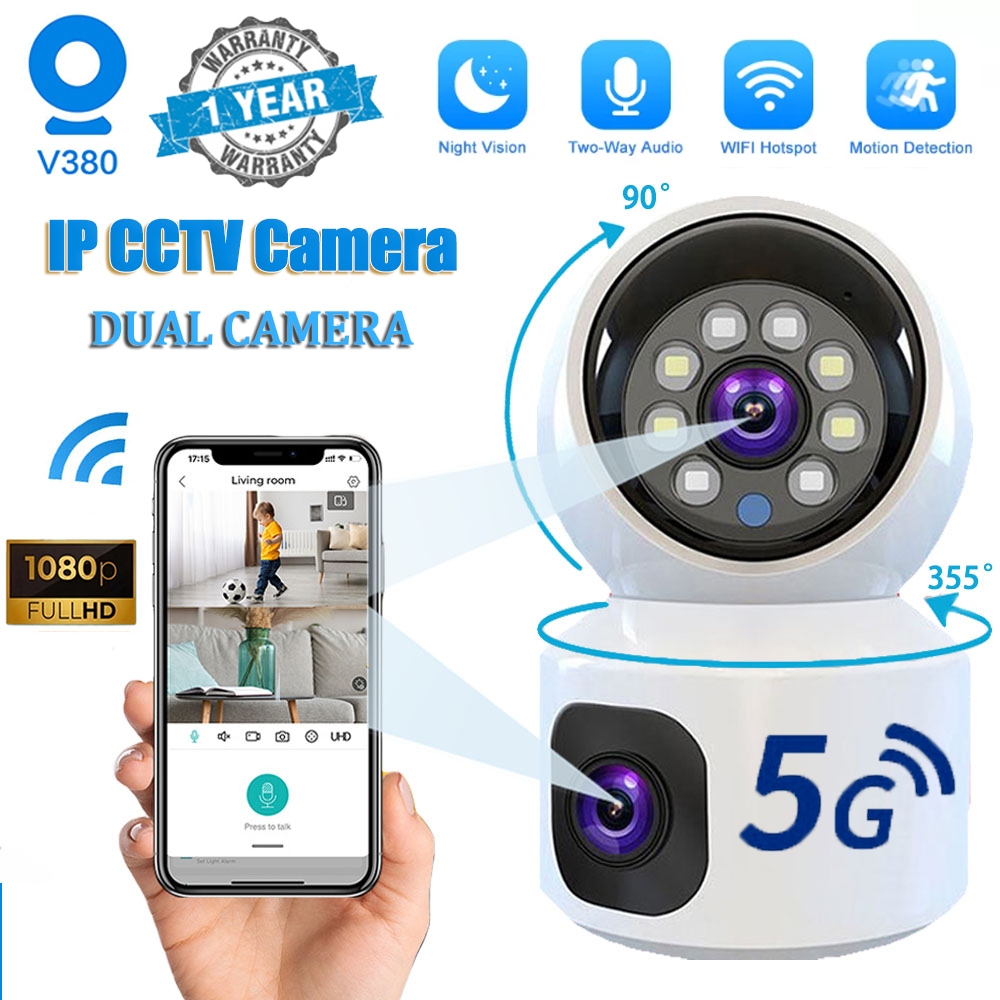 V380 PRO CCTV No Wifi Needed Dual Lens Wireless Security IP Camera Home ...