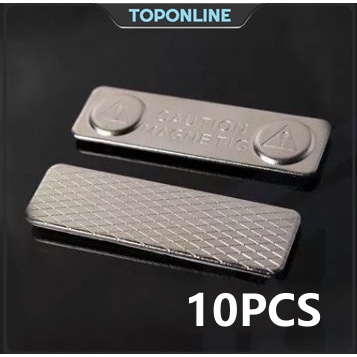 10pcs Metal Magnetic Name Badge Blank Magnetic Nameplate Magnet Name ...
